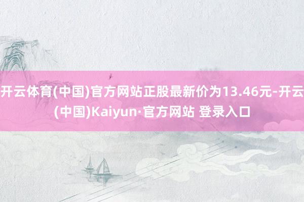 开云体育(中国)官方网站正股最新价为13.46元-开云(中国)Kaiyun·官方网站 登录入口