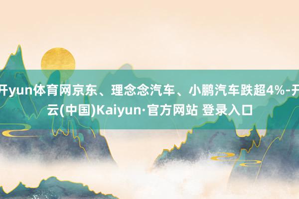 开yun体育网京东、理念念汽车、小鹏汽车跌超4%-开云(中国)Kaiyun·官方网站 登录入口