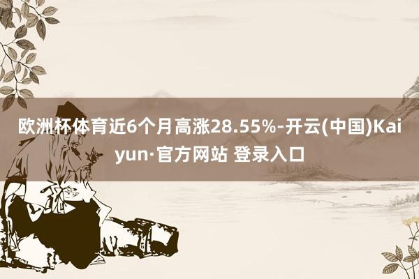 欧洲杯体育近6个月高涨28.55%-开云(中国)Kaiyun·官方网站 登录入口