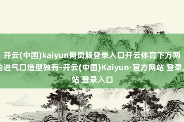 开云(中国)kaiyun网页版登录入口开云体育下方两侧的进气口造型独有-开云(中国)Kaiyun·官方网站 登录入口