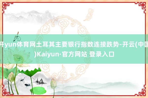 开yun体育网土耳其主要银行指数连接跌势-开云(中国)Kaiyun·官方网站 登录入口