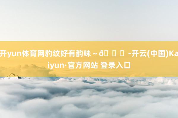 开yun体育网豹纹好有韵味～🐆-开云(中国)Kaiyun·官方网站 登录入口
