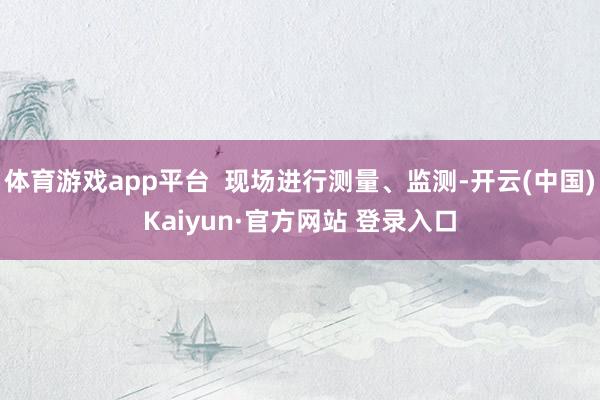 体育游戏app平台  现场进行测量、监测-开云(中国)Kaiyun·官方网站 登录入口
