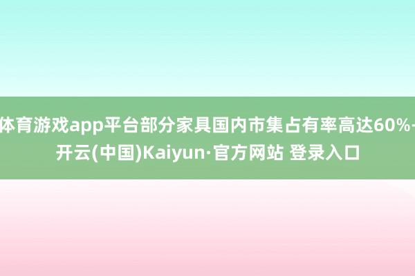 体育游戏app平台部分家具国内市集占有率高达60%-开云(中国)Kaiyun·官方网站 登录入口