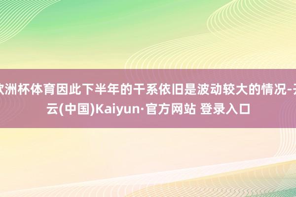 欧洲杯体育因此下半年的干系依旧是波动较大的情况-开云(中国)Kaiyun·官方网站 登录入口