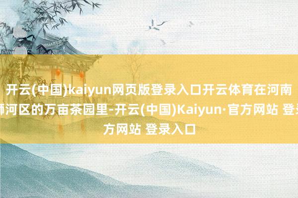 开云(中国)kaiyun网页版登录入口开云体育在河南信阳浉河区的万亩茶园里-开云(中国)Kaiyun·官方网站 登录入口
