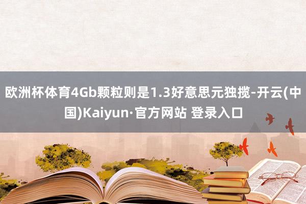 欧洲杯体育4Gb颗粒则是1.3好意思元独揽-开云(中国)Kaiyun·官方网站 登录入口