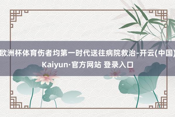 欧洲杯体育伤者均第一时代送往病院救治-开云(中国)Kaiyun·官方网站 登录入口