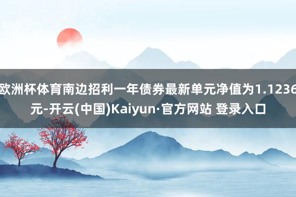 欧洲杯体育南边招利一年债券最新单元净值为1.1236元-开云(中国)Kaiyun·官方网站 登录入口