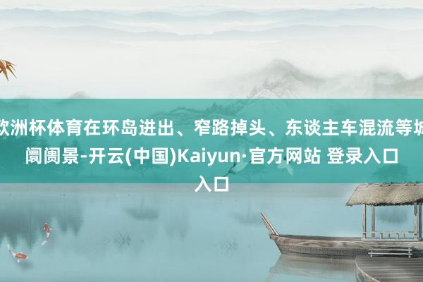 欧洲杯体育在环岛进出、窄路掉头、东谈主车混流等城阛阓景-开云(中国)Kaiyun·官方网站 登录入口