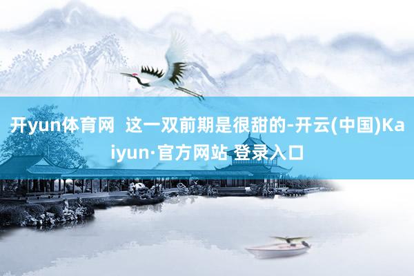 开yun体育网  这一双前期是很甜的-开云(中国)Kaiyun·官方网站 登录入口